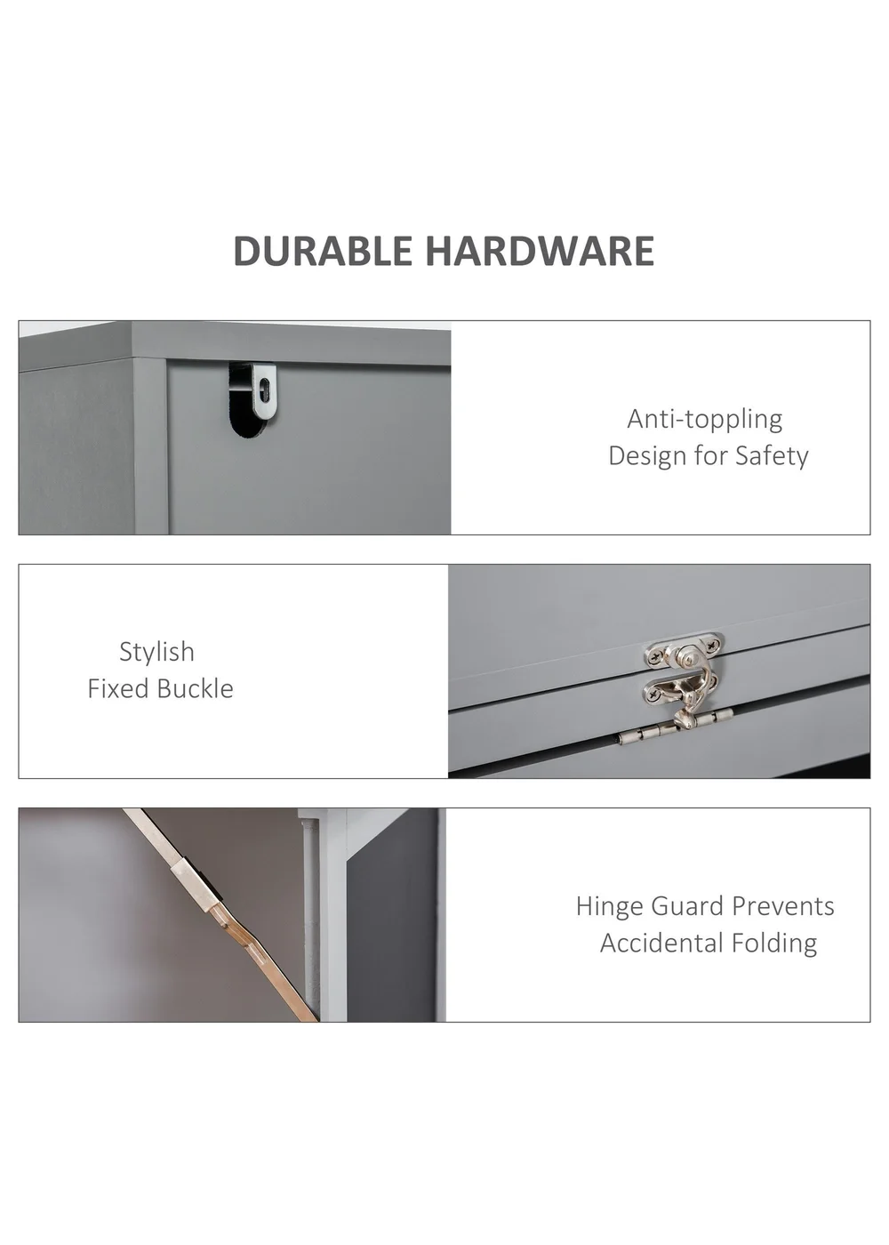 HOMCOM Grey Folding Convertible Desk with Blackboard (98cm x 51cm x 153cm) - One Size Image 4