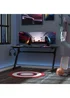 HOMCOM Black Gaming Desk Adjustable Feet (120cm x 65cm x 74.5cm) - One Size Image 2