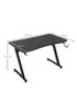 HOMCOM Black Gaming Desk Adjustable Feet (120cm x 65cm x 74.5cm) - One Size Image 3