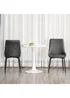 HOMCOM Grey Retro Dining Chair Set of 2 (49cm x 60cm x 89cm) - One Size Image 4
