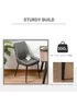 HOMCOM Grey Retro Dining Chair Set of 2 (49cm x 60cm x 89cm) - One Size Image 5