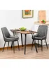 HOMCOM Grey Retro Dining Chair Set of 2 (49cm x 60cm x 89cm) - One Size Image 1