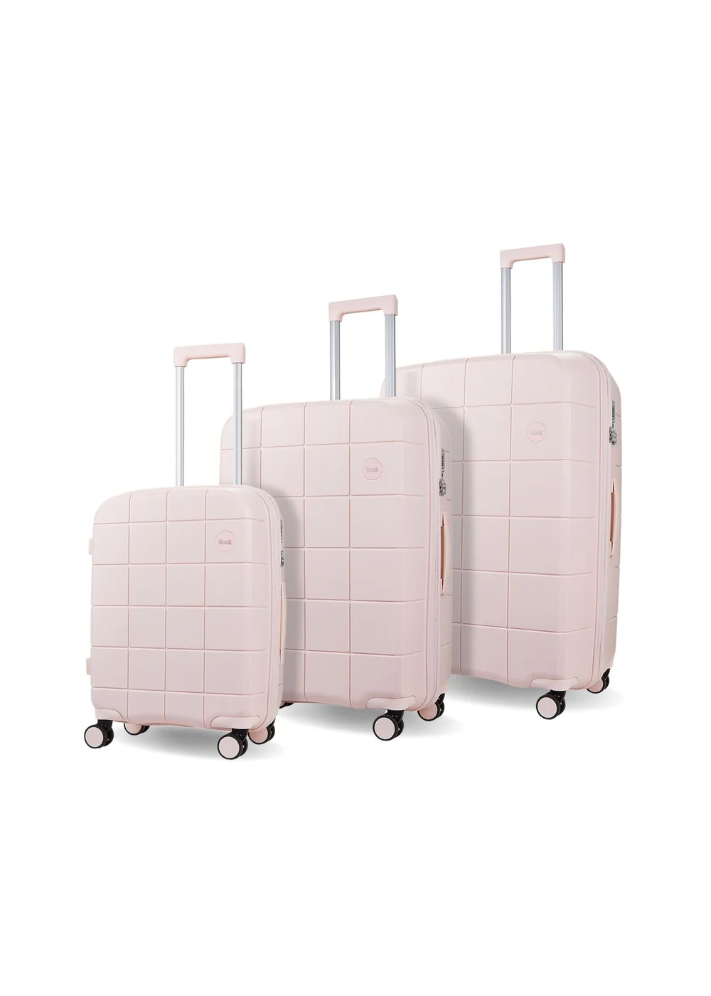 Rock Pixel Suitcase Pastel Pink - Small Image 1