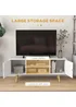 HOMCOM White TV Unit Cabinet (120cm x 34cm x 50cm) - One Size Image 4