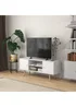 HOMCOM White TV Unit Cabinet (120cm x 34cm x 50cm) - One Size Image 1