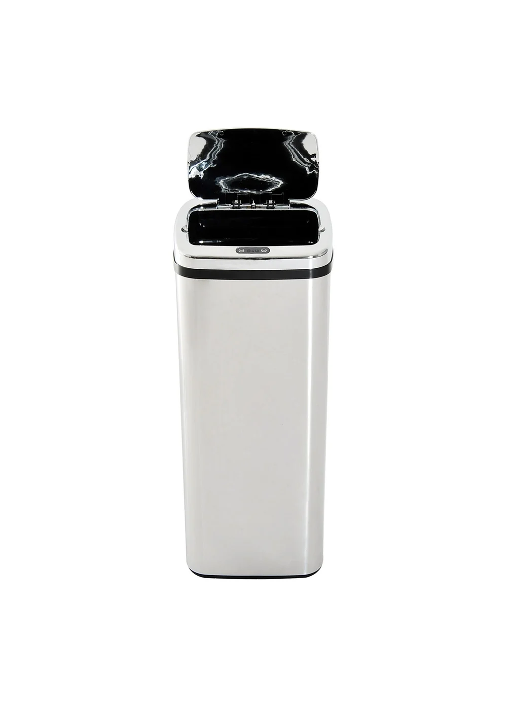 HOMCOM Silver Sensor Dustbin (33cm x 25cm x 84cm 50L) - One Size Image 2