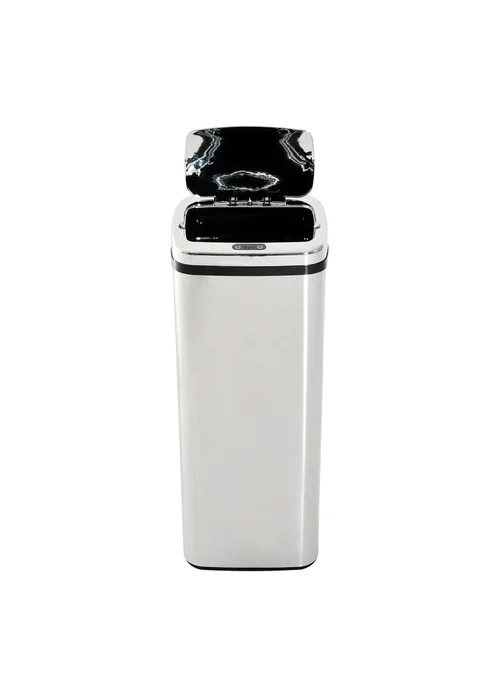 HOMCOM Silver Sensor Dustbin (33cm x 25cm x 84cm 50L) - One Size Image 2