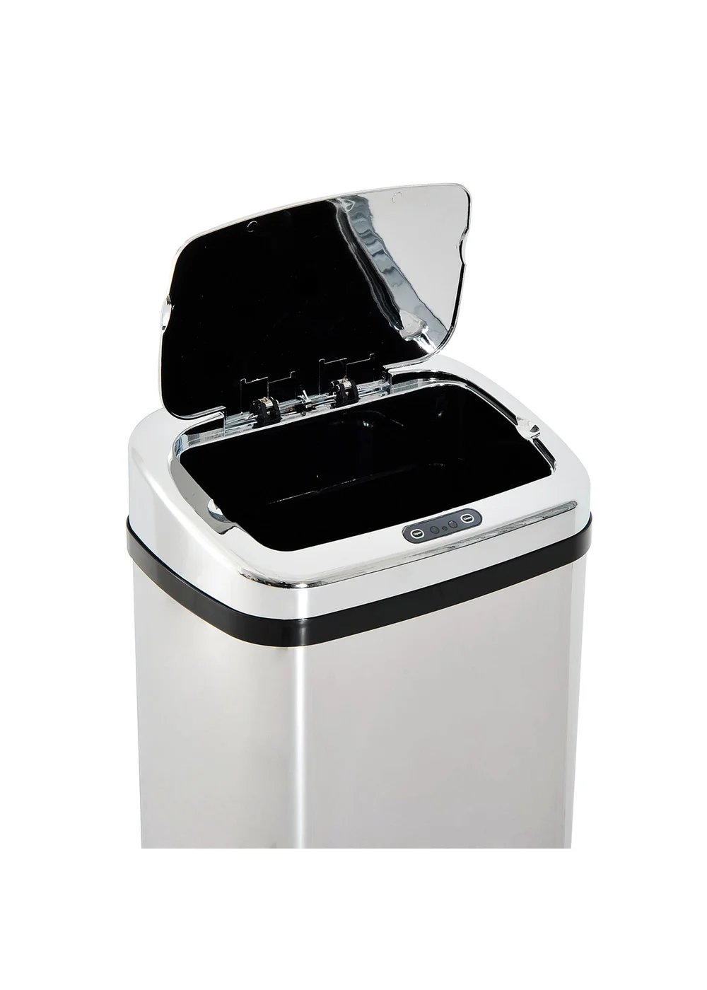 HOMCOM Silver Sensor Dustbin (33cm x 25cm x 84cm 50L) - One Size Image 4