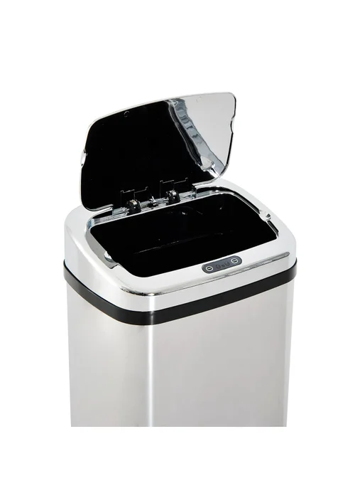 HOMCOM Silver Sensor Dustbin (33cm x 25cm x 84cm 50L) - One Size Image 4