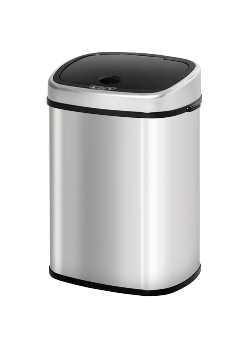 HOMCOM Chrome Sensor Dustbin Touchless Trash Can - No Size Image 2