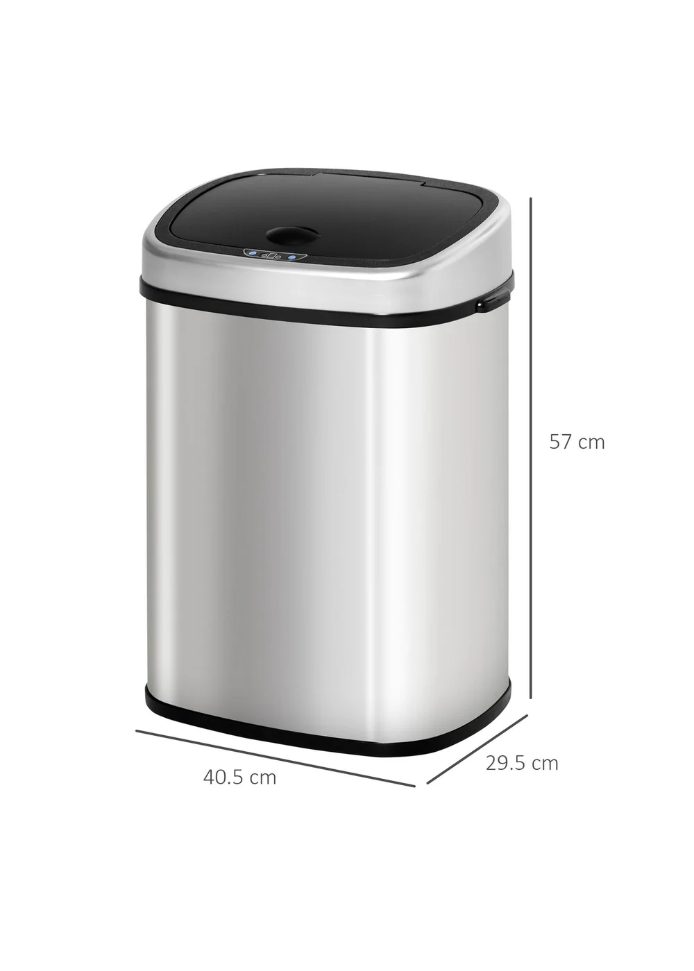 HOMCOM Chrome Sensor Dustbin Touchless Trash Can - No Size Image 3