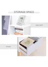 HOMCOM White Nordic Style Bedside Table (40cm x 38cm x 58cm) - One Size Image 5