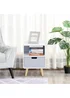 HOMCOM White Nordic Style Bedside Table (40cm x 38cm x 58cm) - One Size Image 4