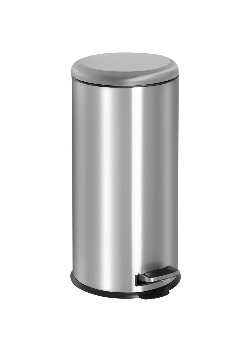 HOMCOM Black Foot Pedal Bin (29.2cm x 29.2cm x 62.9cm 30L) - One Size Image 2