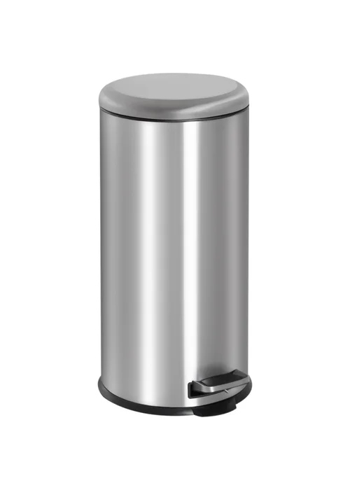 HOMCOM Black Foot Pedal Bin (29.2cm x 29.2cm x 62.9cm 30L) - One Size Image 2