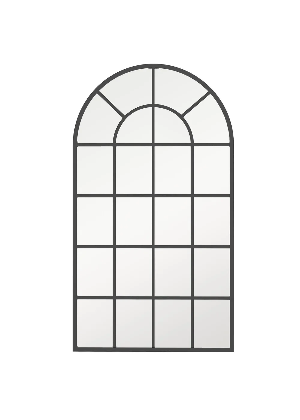 HOMCOM Black Modern Arch Wall Mirror (100cm x 62cm x 2.5cm) - One Size Image 2