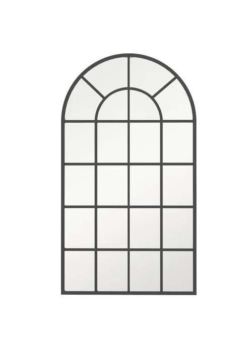 HOMCOM Black Modern Arch Wall Mirror (100cm x 62cm x 2.5cm) - One Size Image 2