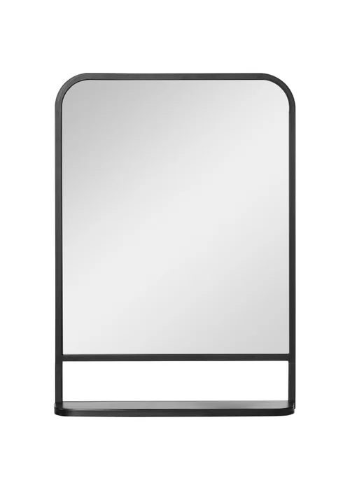HOMCOM Black Rectangle Wall Mirror (70cm x 50cm x 10.2cm) - One Size Image 2