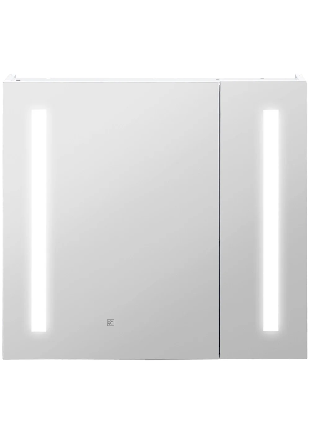 kleankin White LED Illuminated Mirror Cabinet (70cm x 15cm x 65cm) - One Size Image 2