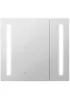 kleankin White LED Illuminated Mirror Cabinet (70cm x 15cm x 65cm) - One Size Image 2