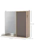 HOMCOM Grey Wall Mounting Cabinet (57cm x 14.2cm x 49.2cm) - One Size Image 3