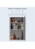 HOMCOM Silver Mirror Cabinet Shelves (60cm x 40cm x 13cm) - One Size Image 4