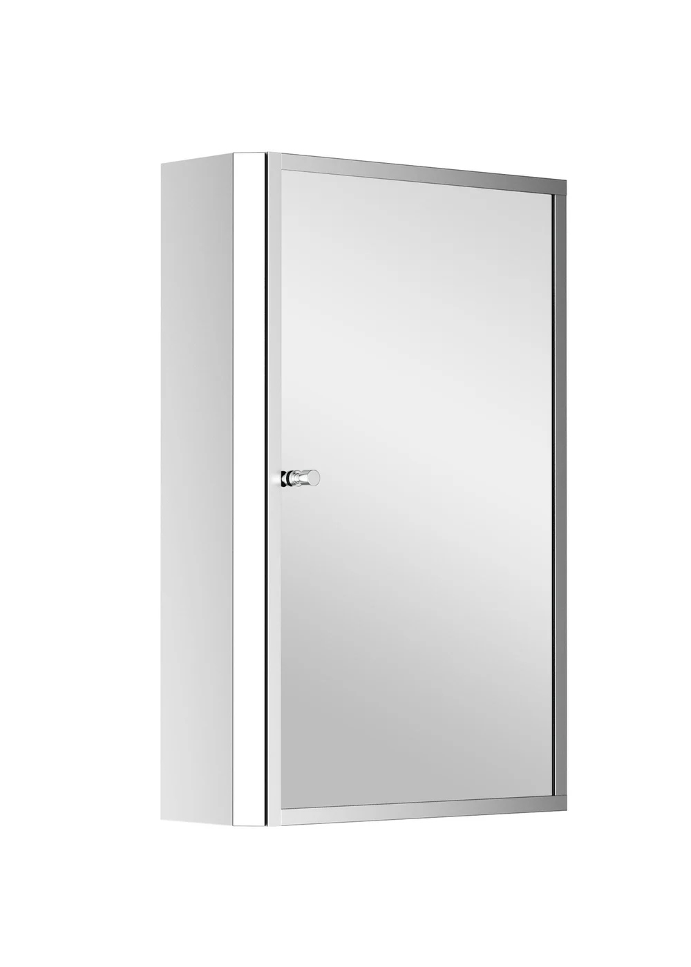 HOMCOM Silver Mirror Cabinet Shelves (60cm x 40cm x 13cm) - One Size Image 2
