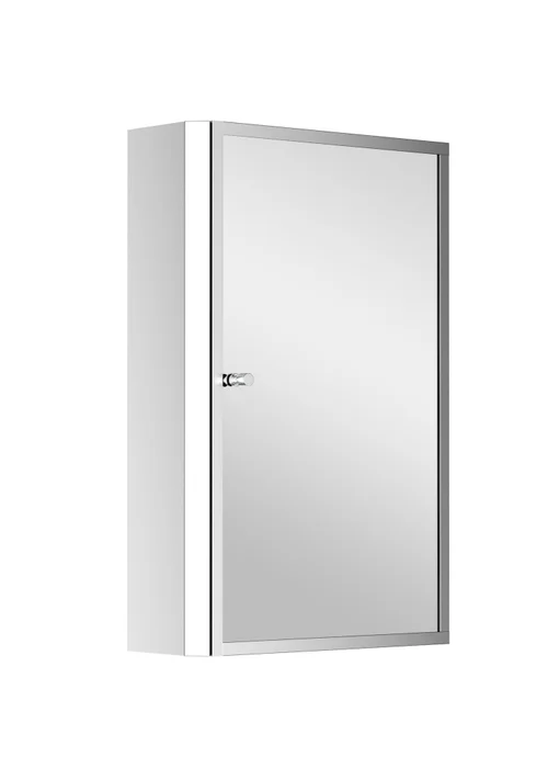 HOMCOM Silver Mirror Cabinet Shelves (60cm x 40cm x 13cm) - One Size Image 2