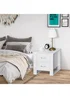 HOMCOM White 2 Drawer Boxy Bedside Table (48cm x 39cm x 54cm) - One Size Image 1