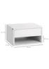 HOMCOM White Floating Bedside Table Set of 2 (37cm x 32cm x 21cm) - One Size Image 3