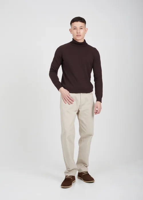 Brave Soul Chocolate Roll Neck Jumper - S Image 4