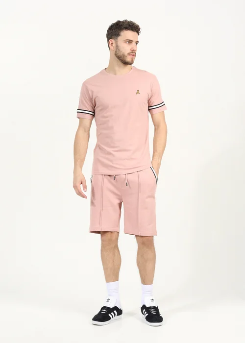 Brave Soul Dusty Pink T-Shirt and Shorts Set - Medium Image 1