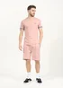 Brave Soul Dusty Pink T-Shirt and Shorts Set - Medium Image 1