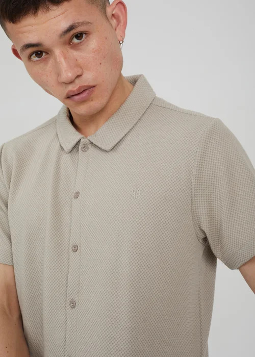 Brave Soul Soft Green Short Sleeve Textured Shirt - S Image 3
