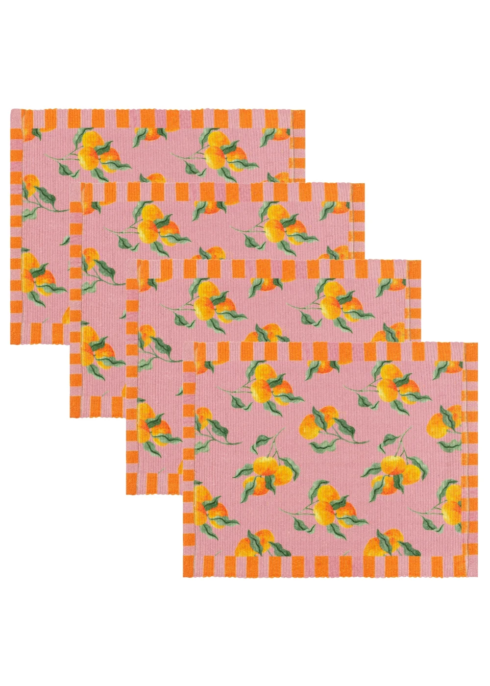 furn. Oranges Set Of 4 Table Placemats (46 x 36cm) - One Size Image 3