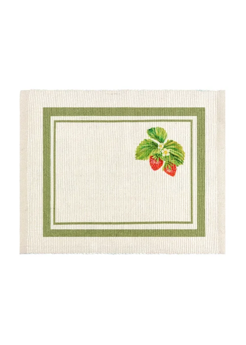 furn. Strawberry Set Of 4 Table Placemats (46 x 36cm) - One Size Image 4