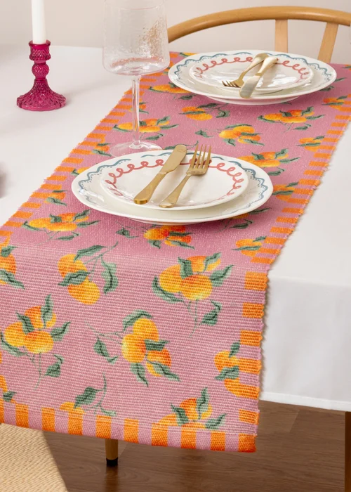 furn. Oranges Table Runner (180 x 35cm) - One Size Image 2