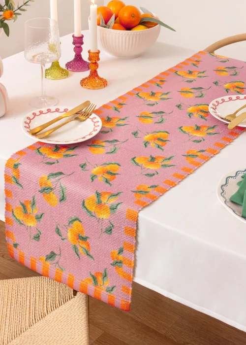 furn. Oranges Table Runner (180 x 35cm) - One Size Image 1