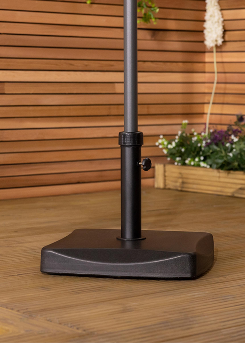 Charles Bentley Heavy Weight Concrete Black Parasol Base (34cm x 48cm 26.5Kg ) - One Size Image 1