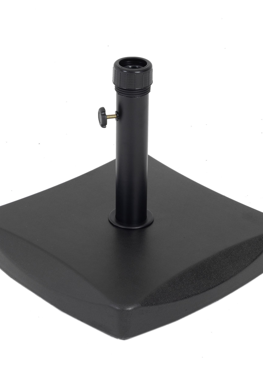 Charles Bentley Heavy Weight Concrete Black Parasol Base (34cm x 48cm 26.5Kg ) - One Size Image 2