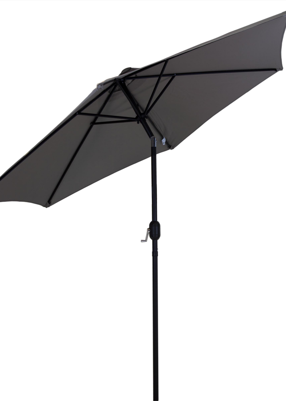 Charles Bentley Garden Metal Grey Patio Umbrella Crank & Tilt (235.5cm, 38mm Pole) - One Size Image 4