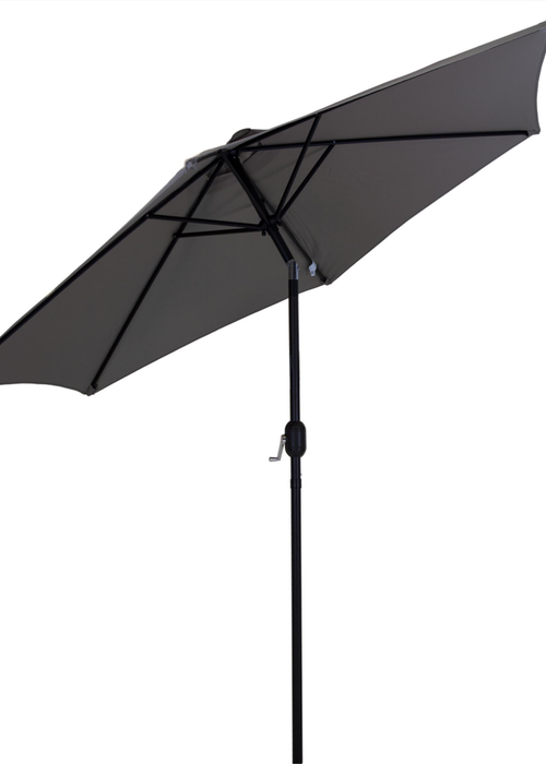 Charles Bentley Garden Metal Grey Patio Umbrella Crank & Tilt (235.5cm, 38mm Pole) - One Size Image 4