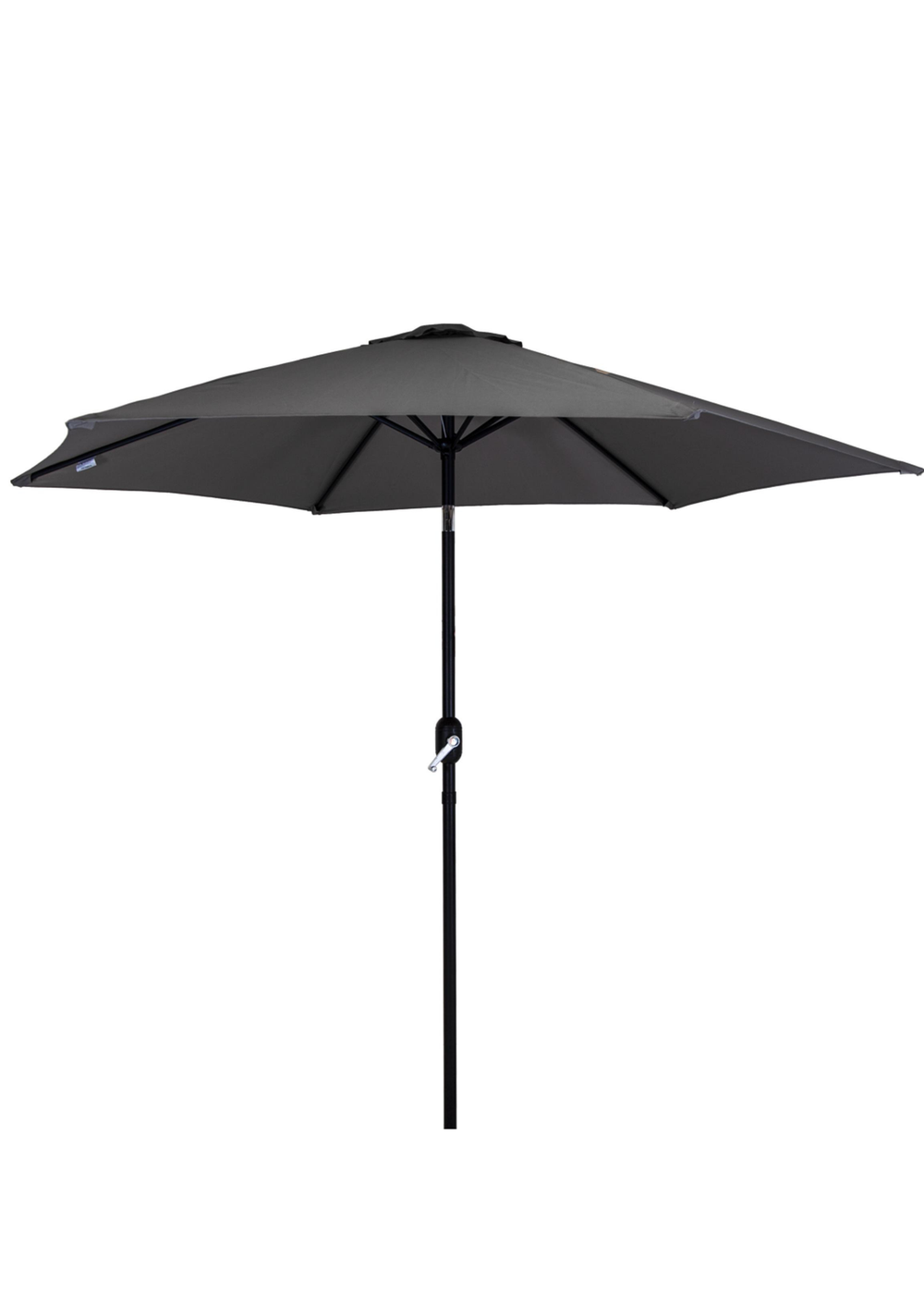 Charles Bentley Garden Metal Grey Patio Umbrella Crank & Tilt (235.5cm, 38mm Pole) - One Size Image 3