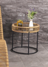 Charles Bentley Zanzibar Coffee Brown Table Natural Side Rattan Side Table (H45 x D43 x W43cm) - One Size Image 1