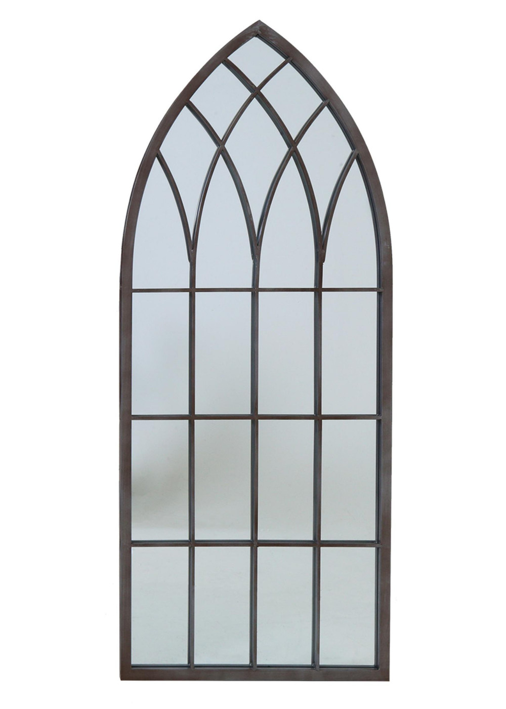 Charles Bentley Decorative Large Outdoor Grey Arch Mirror (115cm x 50cm x 2.5cm) - L Image 2