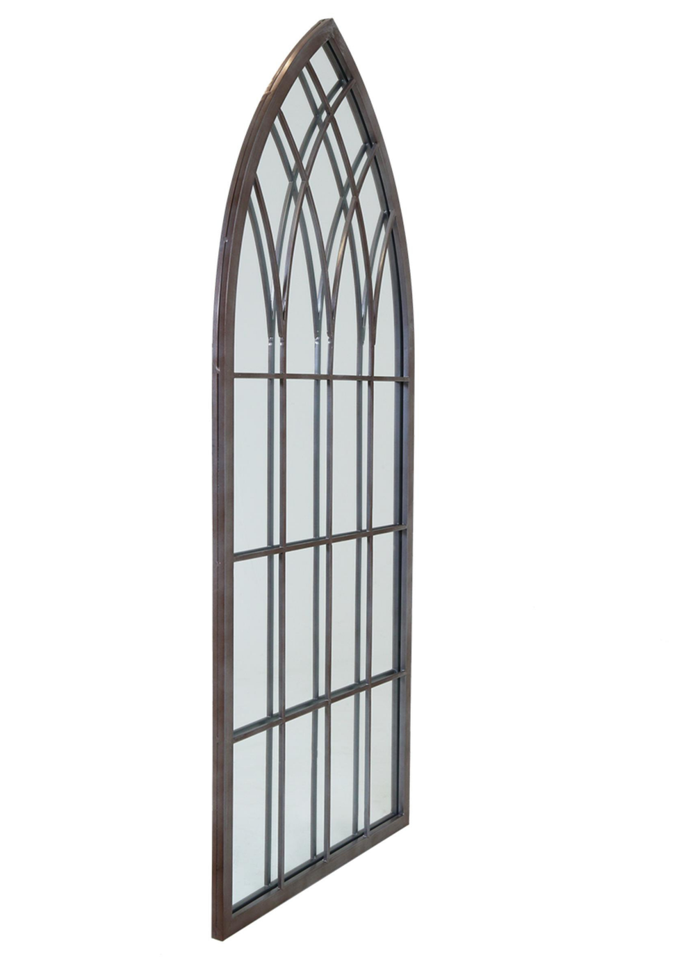 Charles Bentley Decorative Large Outdoor Grey Arch Mirror (115cm x 50cm x 2.5cm) - L Image 4