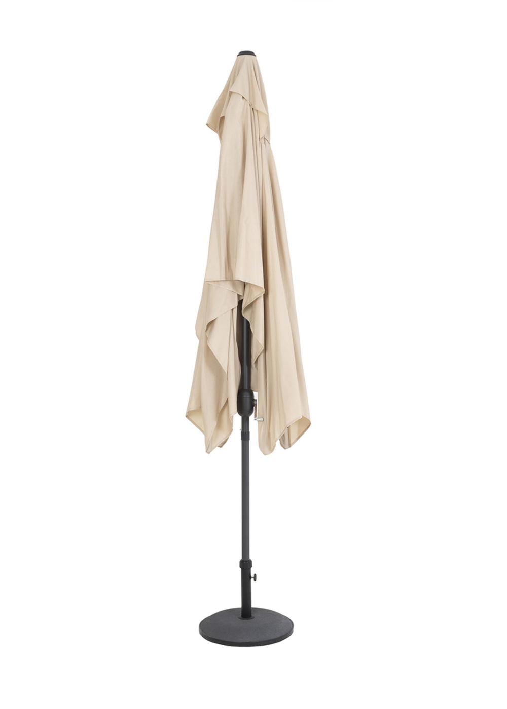 Charles Bentley Rectangular Outdoor Garden Beige Parasol Umbrella (3m x 2m) - One Size Image 3