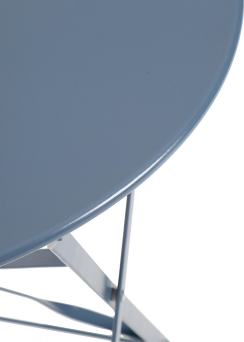 Charles Bentley Garden Metal Navy Grey Bistro Set Table & 2 Chairs (3 Piece) - One Size Image 3