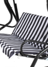 Charles Bentley 2-3 Seater Garden Grey Striped Swing Seat Hammock (H154 x W173 x D111cm) - One Size Image 3