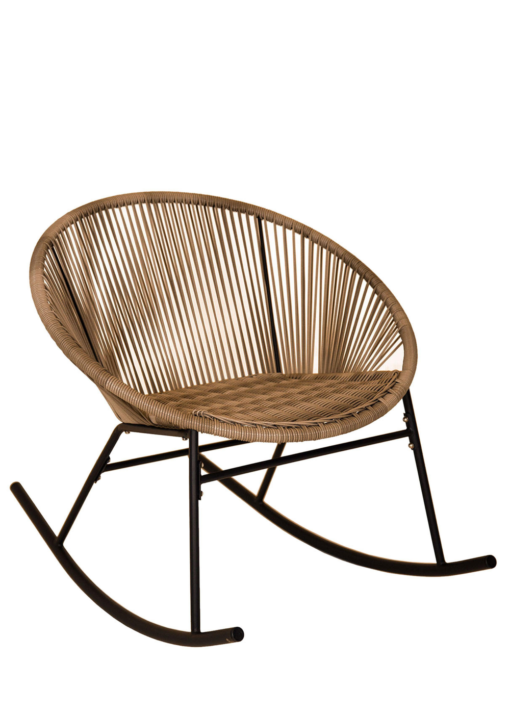 Charles Bentley Zanzibar Rocking Chair Natural Rattan String Seat (H72 x D74 x W77cm) - One Size Image 2